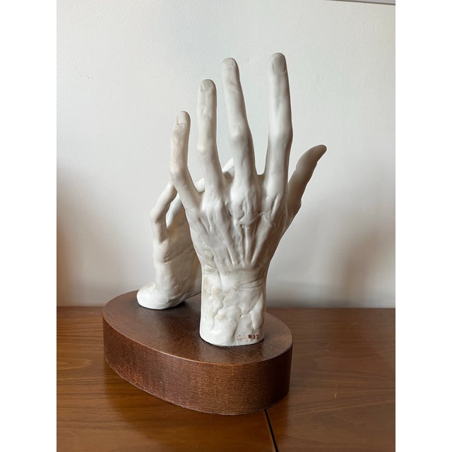 White Arturo Toscanini’s Conductor’s Hands Sculpture Cybis Porcelain 1960's For Sale - Image 8 of 12