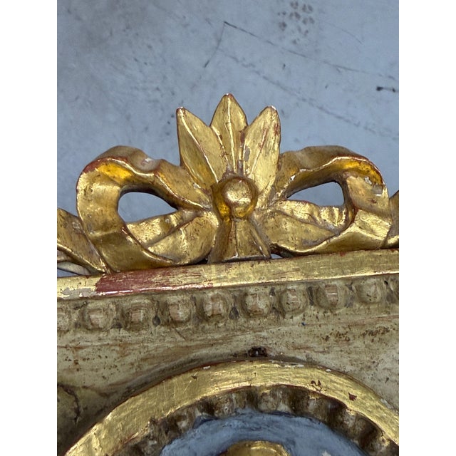18th Century Gustavian Gilt Cameo Mirror with Added Later Sconce For Sale In Palm Springs - Image 6 of 18