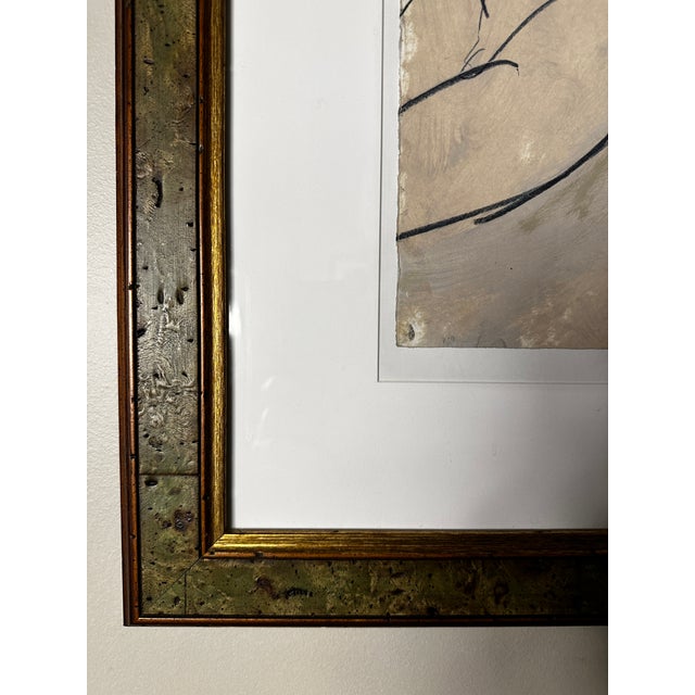 Drawing/Sketching Materials Pastel Abstract Painting Signed Dina Podolsky 1999, Framed For Sale - Image 7 of 8