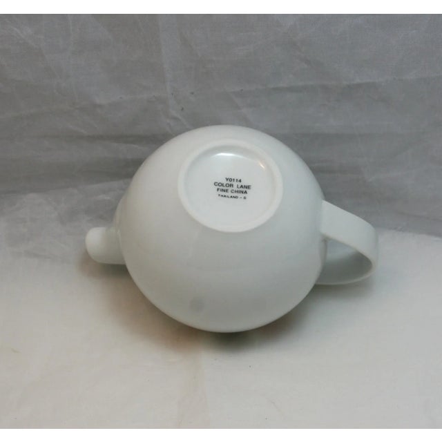 White 1980s Vintage Christopher Stuart Modernist Creamer Color Lane Pattern Y0114 For Sale - Image 8 of 9