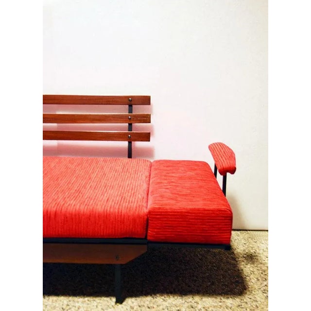 Black Mid-Century Italian Corduroy Sofa, 1950s For Sale - Image 8 of 13