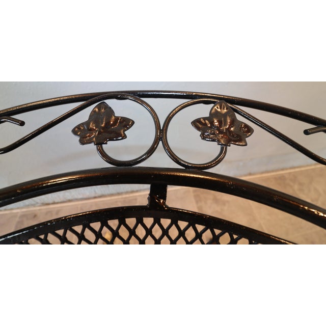 Mid-Century Modern 1955–1965 Russell Woodard “Ivy Leaf” Wrought Iron Barrel Rocker Casual Chairs — Set of Eight, Attributed For Sale - Image 3 of 14