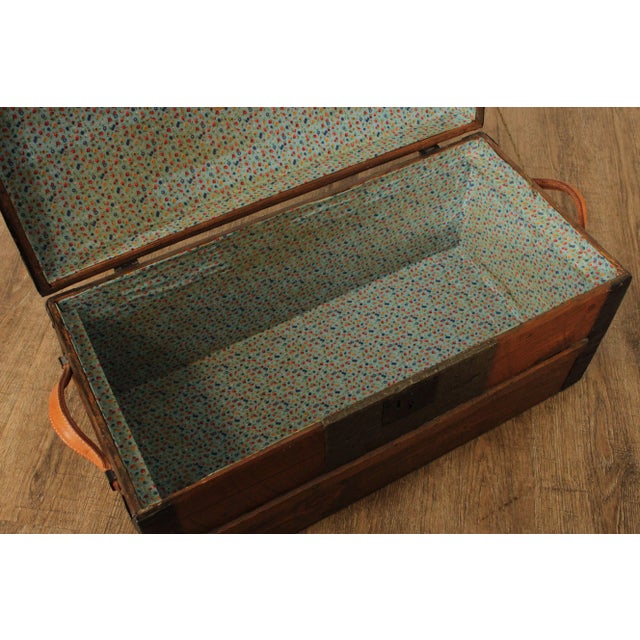 Late 19th Century Antique Restored Steamer Travel Trunk For Sale - Image 5 of 13