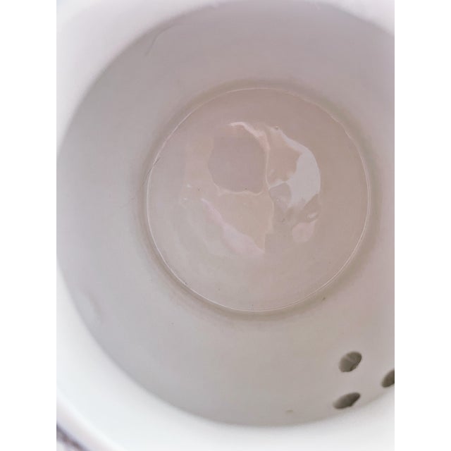 Metal 1961 Cobalt China and Silver Teapot From the Water Tower Inn in Chicago For Sale - Image 7 of 7