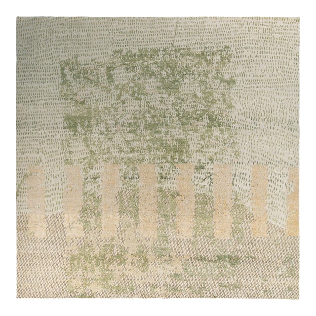 Rug & Kilim’s Oversized Impression Rug in Green, 12x18 For Sale