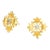 Syna Yellow Gold Flower Earrings with Diamonds, a Pair For Sale