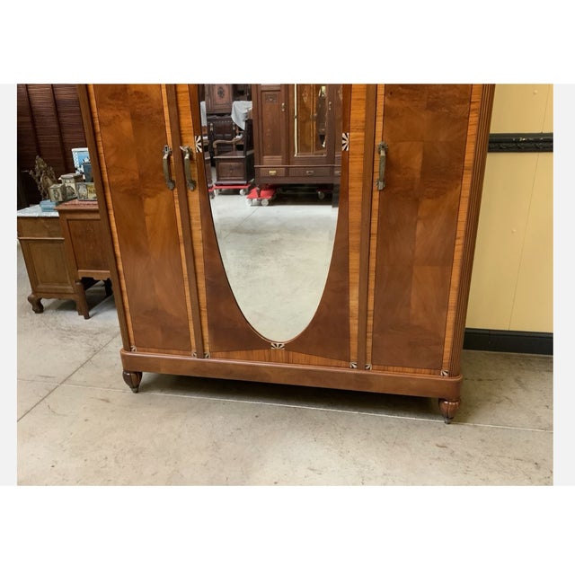 Vintage Wardrobe with Mirror, 1930 For Sale - Image 10 of 12
