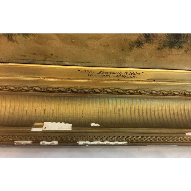 Early 20th Century Welsh Landscape Oil Painting by William Langley, Framed For Sale - Image 10 of 13