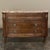 Wood Antique French Louis XVI Marble Top Walnut Commode For Sale - Image 7 of 17