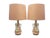 Italian Ceramic & Brass Table Lamps, 1950s, Set of 2, Set of 2 For Sale