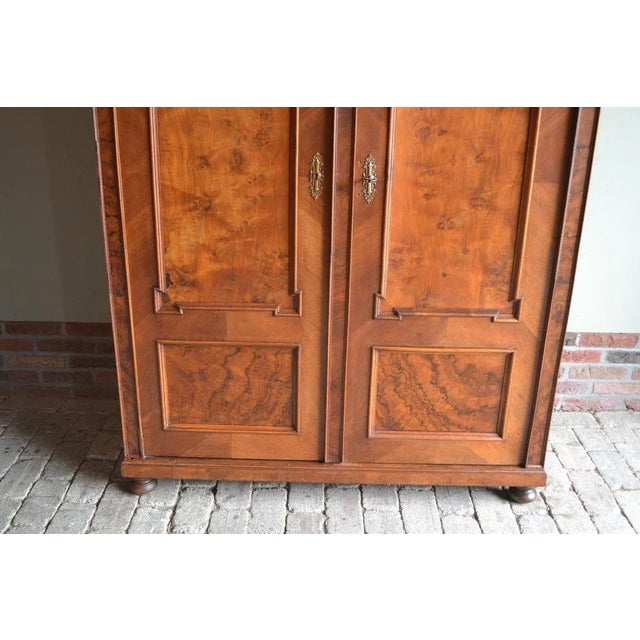Wood 19th Century German Walnut Cupboard, 1890s For Sale - Image 7 of 9