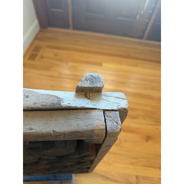 Stunning Antique Indian Carved Wood Panel Mold — 39x29" With Metal Stand For Sale - Image 4 of 6