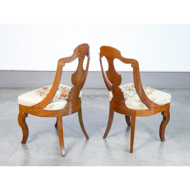 Empire Walnut Chairs, 1800s, Set of 2 For Sale - Image 10 of 18