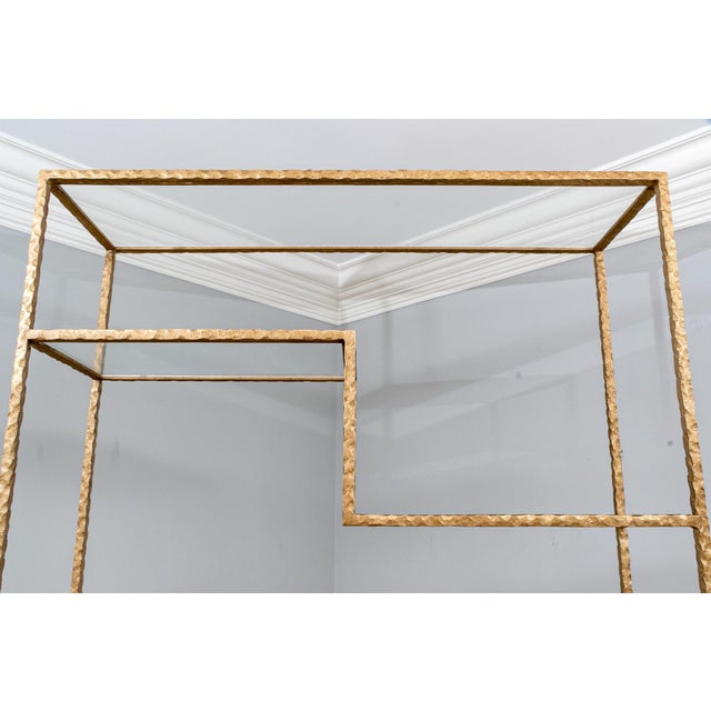 Hollywood Regency Hollywood Regency Style Gilt Iron Etagere For Sale - Image 3 of 9