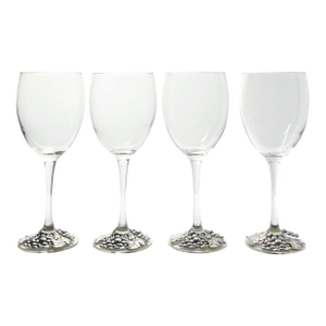 1990s Arthur Court “Grape” Wine Glasses - Set of 4