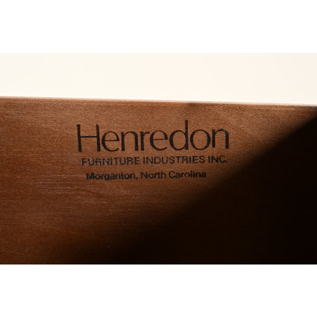 Brown Henredon Georgian Carved Mahogany Breakfront Bookcase Cabinet For Sale - Image 8 of 16