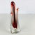 Mid-Century Modern Vintage Charles Wright Art Glass MCM Bilobe Molten Red Organic Vase Mid Century For Sale - Image 3 of 8