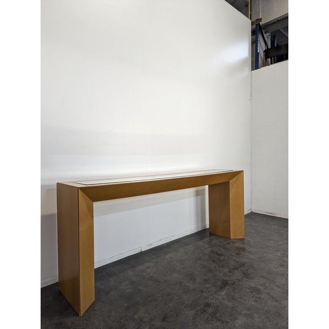 Console Table with Maple Veneer, 1980s, in Very Good conditions.