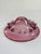 Vintage Murano Style Pink Cranberry Art Glass Bowl, Pulled Spikes, UV Reactive For Sale - Image 15 of 15