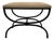 Modern Latte Faux Shearling and Iron Hacienda Bench For Sale