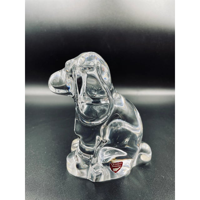 Orrefors Vintage Solid Crystal Orrefors Puppy Figurine For Sale - Image 4 of 12