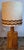 Textile Large Vintage Table Lamp with Beige-Brown Ceramic Base and Original Fabric Shade, 1970s For Sale - Image 7 of 11
