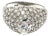 14k White Gold 2ctw Diamonds Pave Ring With Brilliant Round Center, Size 6.25 For Sale