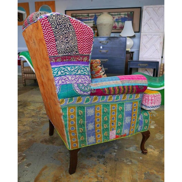 Bohemian Style Wingback Chair Chairish