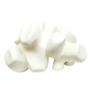 Vintage Organic Modern Wall or Table Top Fiberglass Corn Sculpture by Jordan Mozer, Off White For Sale