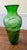 Italian Green Molded Glass Relief Vase For Sale - Image 6 of 12