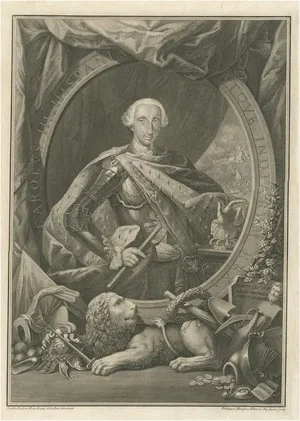 Filippo Morghen after Paderni, Portrait of Charles III of Spain, Print