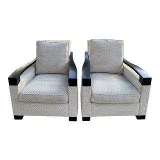 Donghia Woodbridge Club Chairs- Set of 2 For Sale