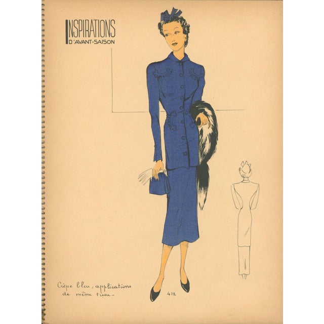 Rare original French fashion booklet/portfolio published in Paris by Éditions Bell for Inspirations d’Avant-Saison....