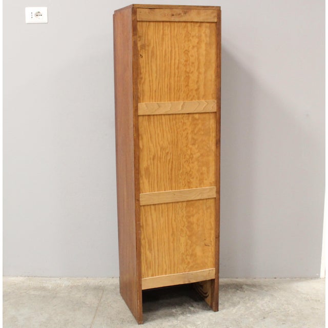 Wood Vintage Filing Cabinet in Oak, 1930s For Sale - Image 7 of 11