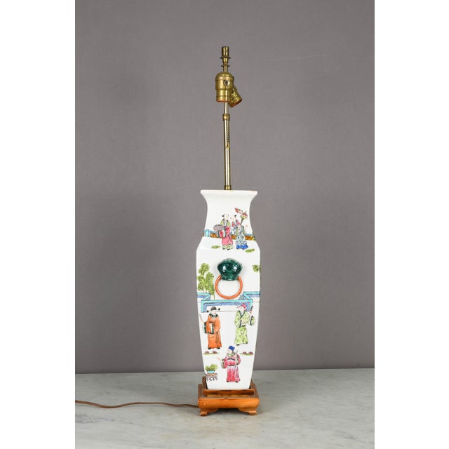 Chinese 1920s Chinese Porcelain Vase Table Lamp For Sale - Image 3 of 6