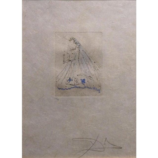 1970s Dali Peties Nus (Ronsard) a Hand Signed Etching For Sale - Image 4 of 5