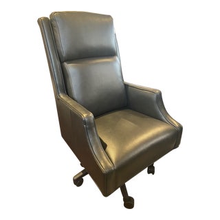 Green Leather Office Chair For Sale