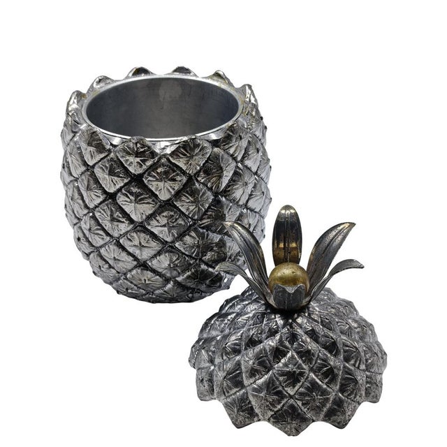 Firenze Pewter Pineapple Ice Bucket Container by Mauro Manetti for Fonderie Darte, 1970s For Sale - Image 6 of 9