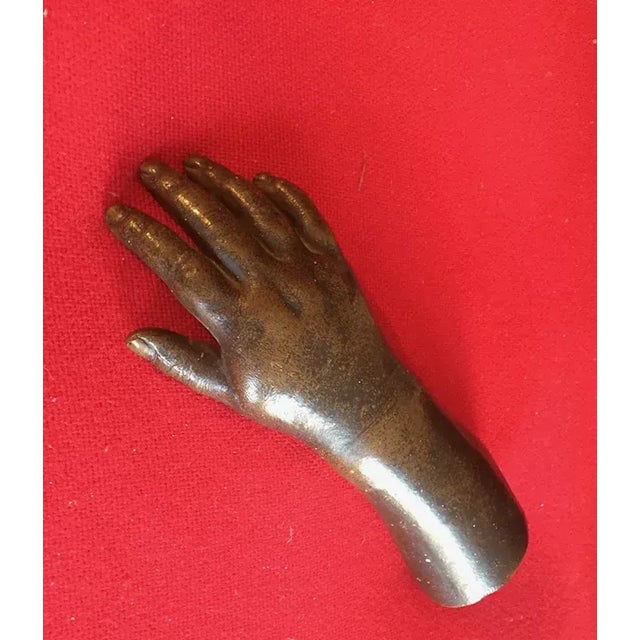 Antique 19th Century Grand Tour Bronze Hand Sculpture Paperweight For Sale - Image 12 of 12