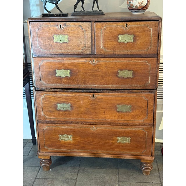 Campaign Early 19th Century Fantastic English Campaign Chest For Sale - Image 3 of 12