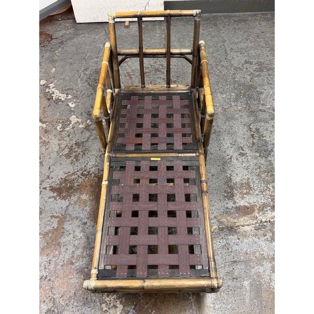 Wood McGuire Furniture Bamboo Chaise Lounge, Circa 1970's For Sale - Image 7 of 12