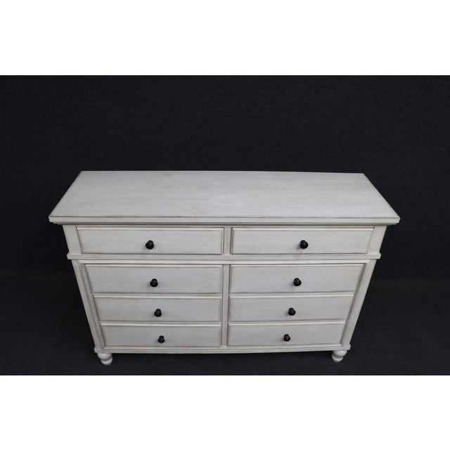 Coastal Millennium by Ashley Antiqued White 8-Drawer Dresser For Sale - Image 3 of 13
