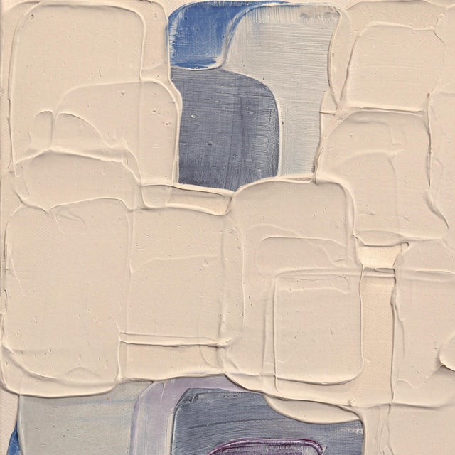 Textile Beige Baby 1 - Original Neutral Textured Abstract Acrylic Painting on Canvas For Sale - Image 7 of 9