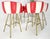 Metal Set of 6 Barrel Back Mid Century Modern Bar Stools as is Upholstery For Sale - Image 7 of 7