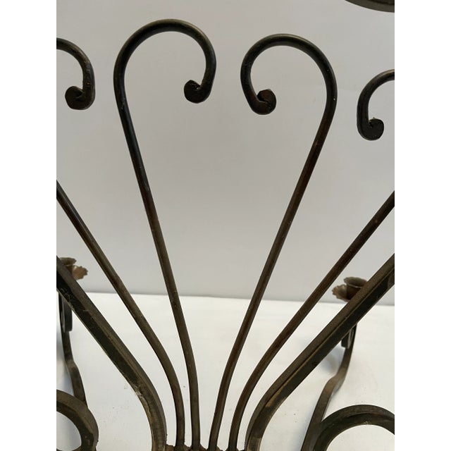 Metal Candelabra Iron For Sale - Image 7 of 9