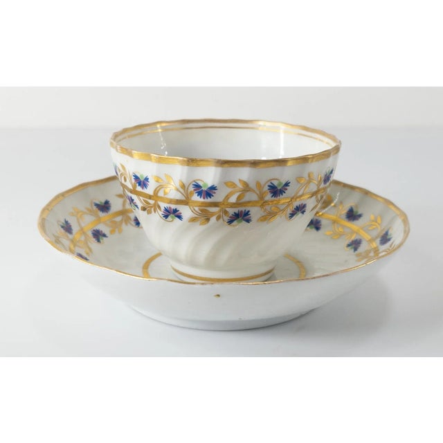 18th Century English Royal Crown Derby Nottingham Road Teacup & Saucer Set- 2 Pieces For Sale - Image 13 of 13
