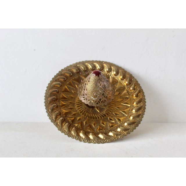 Brass 1970s Moroccan Style Decorative Brass Wall Light Sconce Vintage For Sale - Image 8 of 11