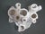 White Ceramic Faux Bois Tree Trunk Tulipiere Vase With 18 Openings Centerpiece For Sale - Image 9 of 10