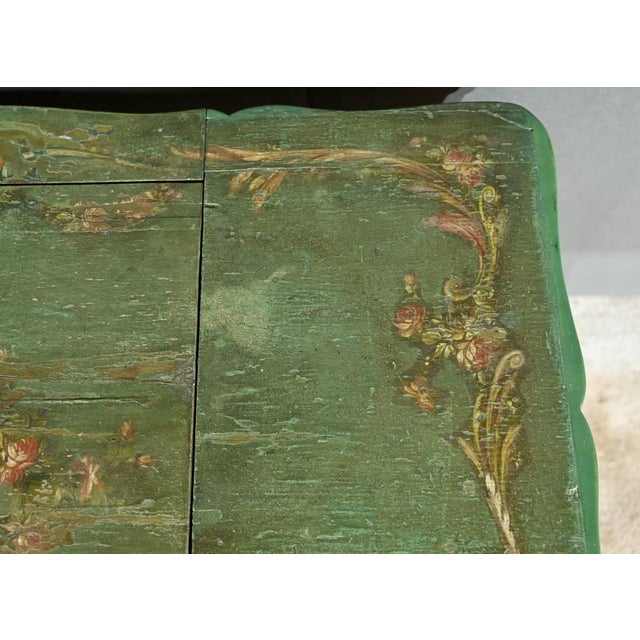 Small Louis XV Style Painted Oak Dressing Table, Late 18th Century For Sale - Image 10 of 18