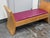 Brown Custom Design Birdseye Maple + Leather Bench For Sale - Image 8 of 12